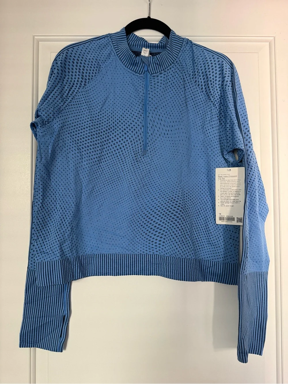 NWT Lululemon Rest Less Cropped 1/2 Zip (Size 14)